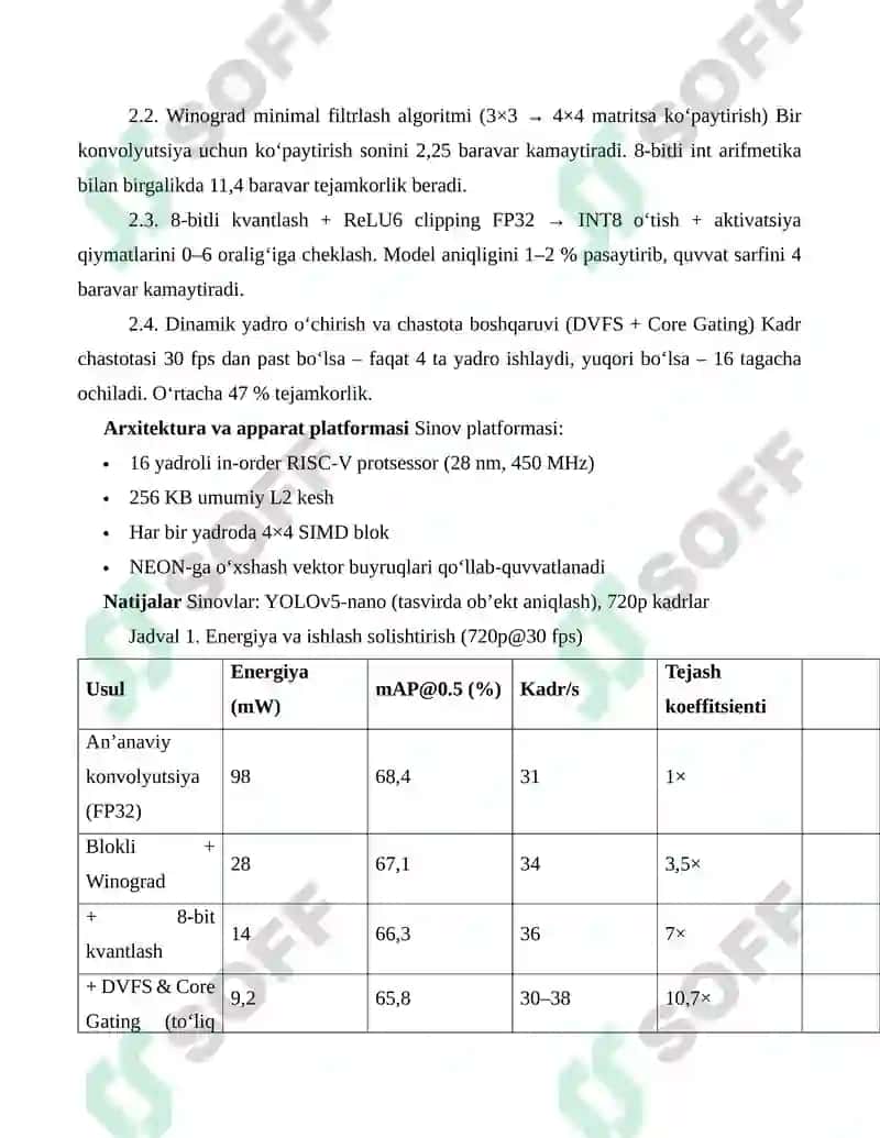 Past quvvatli nanoelektronik protsessorlarda tasvirlarni qayta ishlashning parallel algoritmlari 2