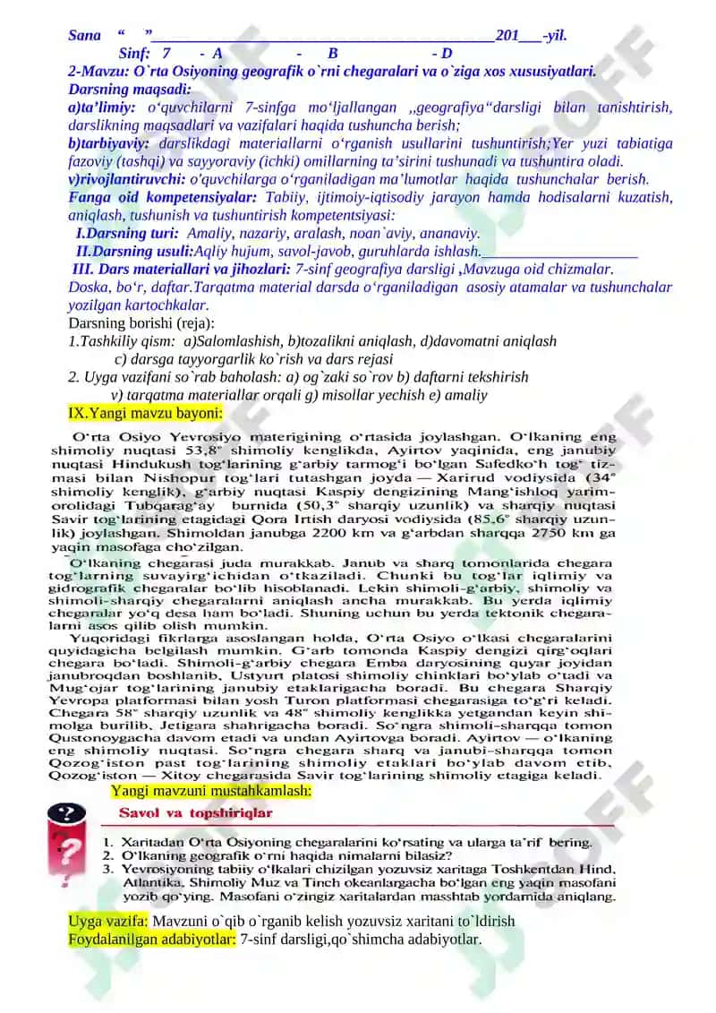 Geografiya darsligi 2