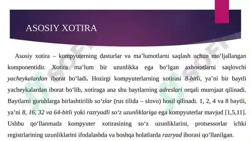 Asosiy xotira 2