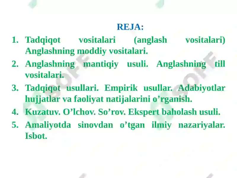 Tadqiqot vositalari va metodlari 2