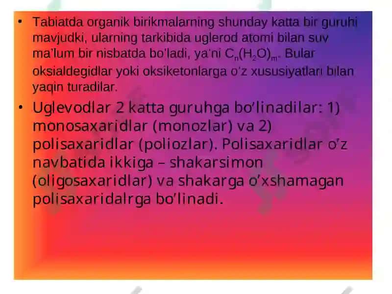 Uglevodlar 2