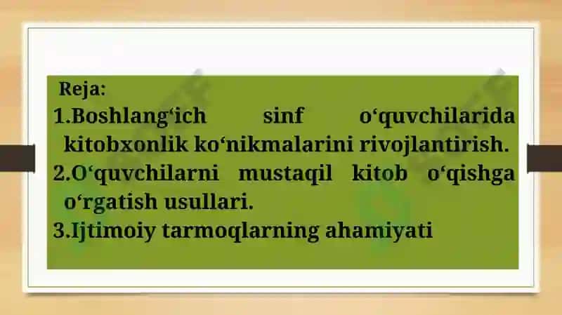 Kitobxonlik Madaniyatini Tartibiash 2