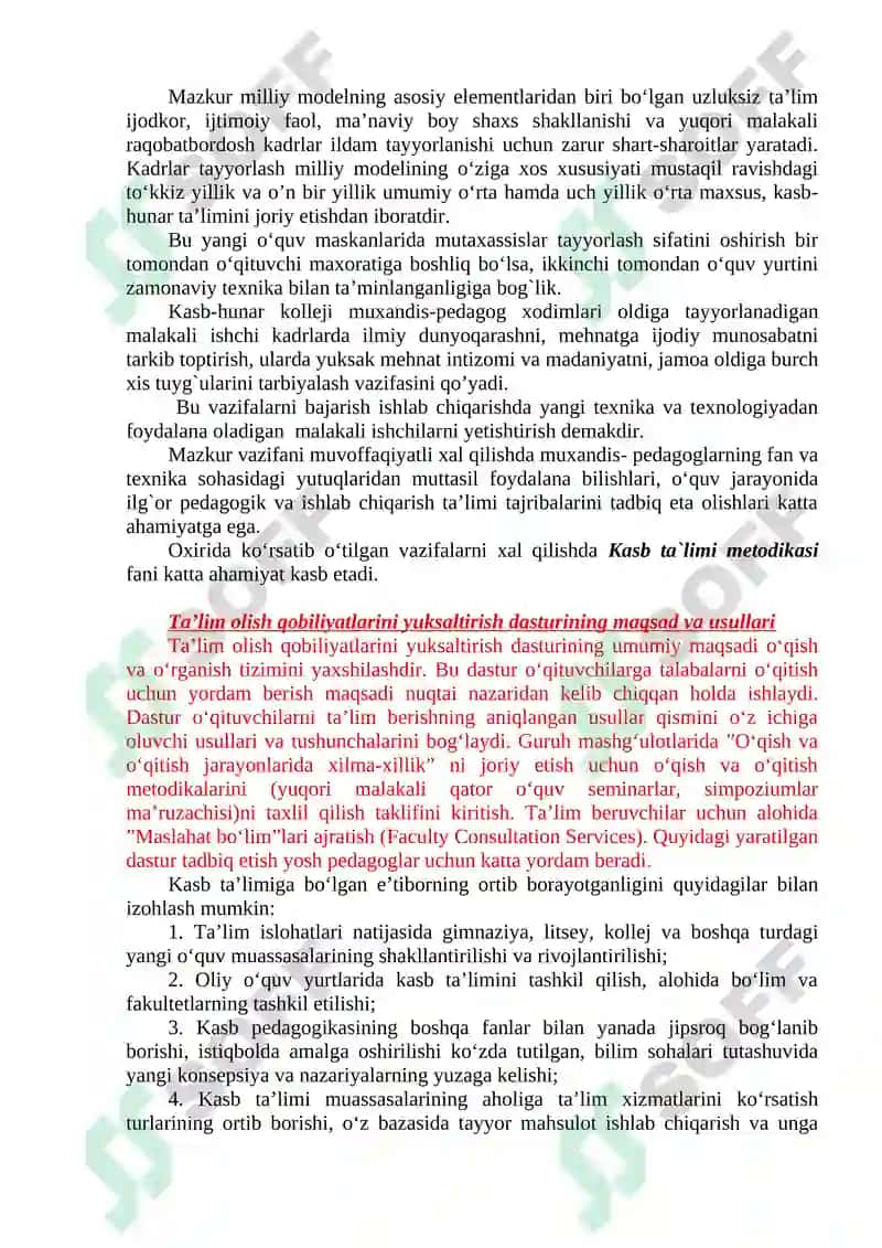 KASB TA’LIMI METODIKASI FANINING METODOLOGIK ASOSLARI 2