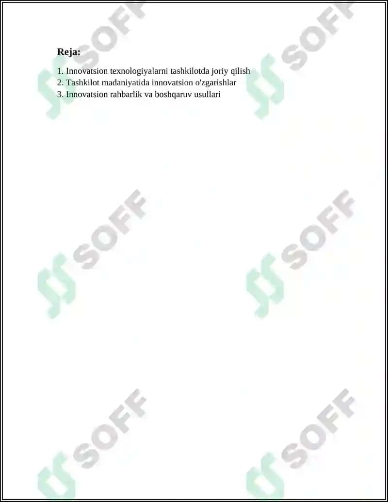 Innovatsion texnologiyalarni joriy qilish 2