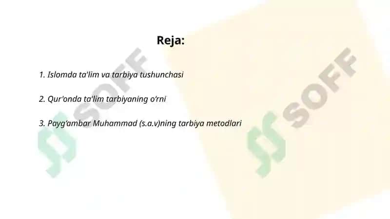 Islom ta'limida ta'lim tarbiya 2
