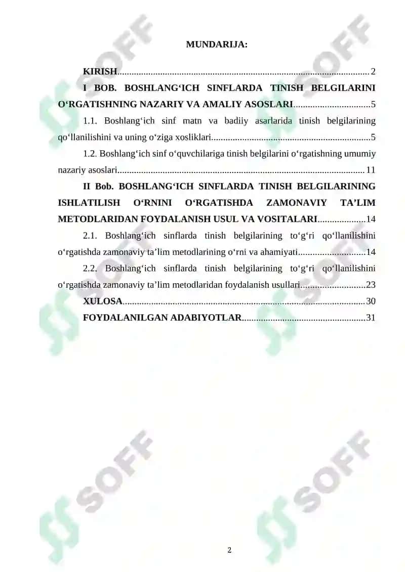 BOSHLANGʻINCH SINFLARDA MATN VA BADIIY ASARLARDA TINISH BELGILARINING ISHLATILISH OʻRNI. 2