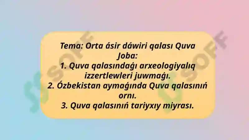 QMU Tariyx fakulteti Tariyx baģdarı 4A-Kurs studenti BekturganovDulattıń 2