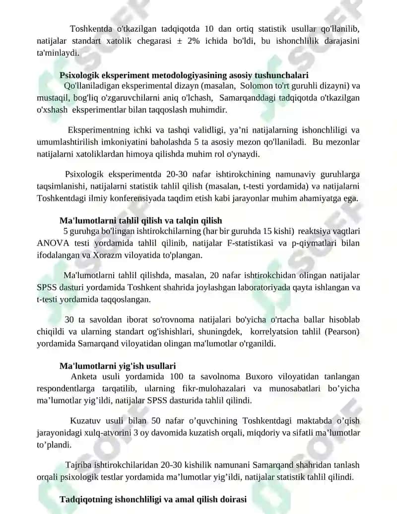 Psixalogik ekisprement jarayoni va uning asosiy xususiyatlari 2