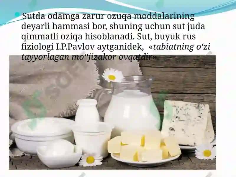Sut, sut mahsulotlari va tuxum mikrobiologiyasi 2