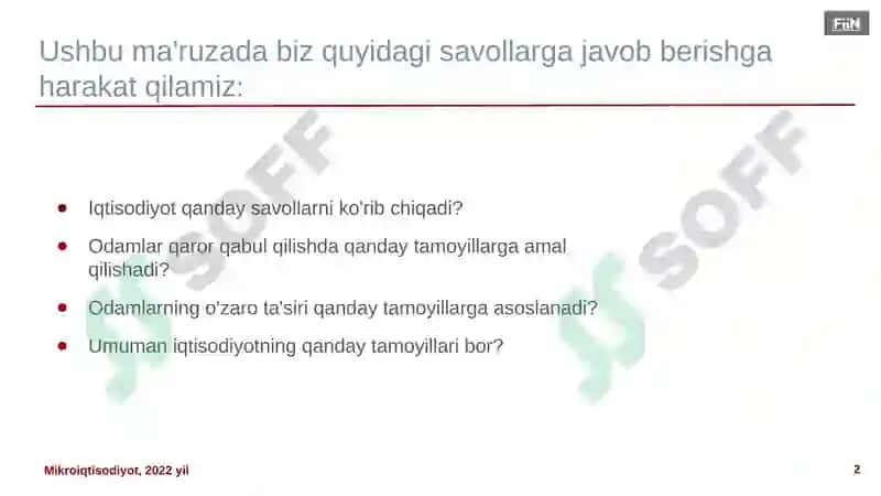 Iqtisodiyotning 10 tamoyili va Talab va taklif 2