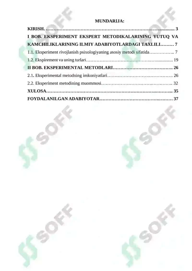 Eksperiment ekspert metodikalarining yutuq va kamchiliklari 2