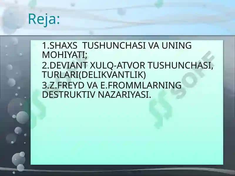 Shaxs deviant xulq 2
