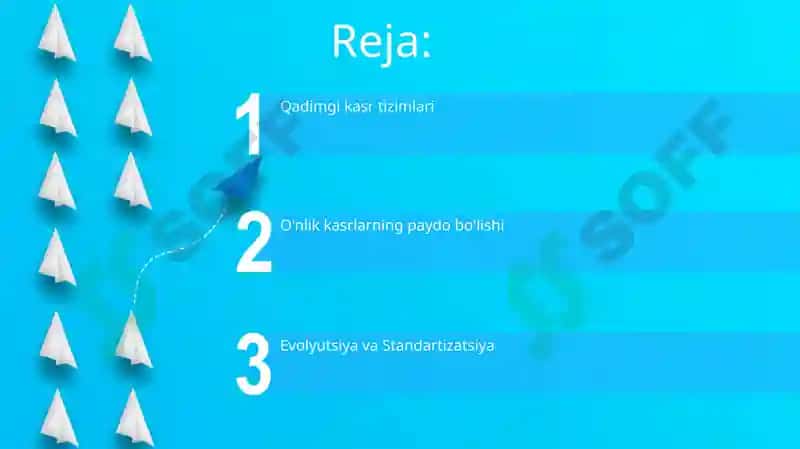 O'nlik kasrlar tizimi 2