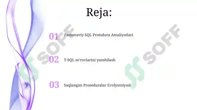Zamonaviy SQL Protsdura Amaliyotlari 2