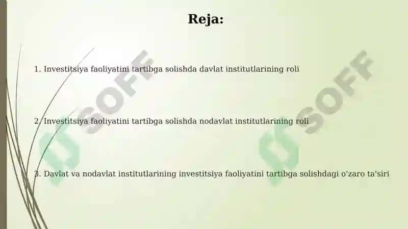 Sarmoyaviy faoliyatni tartibga solishda davlat institutlarining roli 2