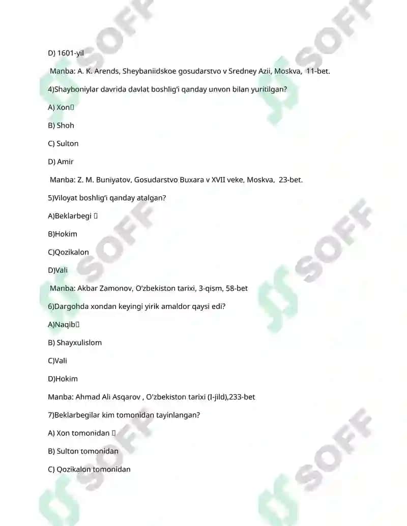 Shayboniylar davrida xonlik instituti va ma'muriy tuzilishi 2