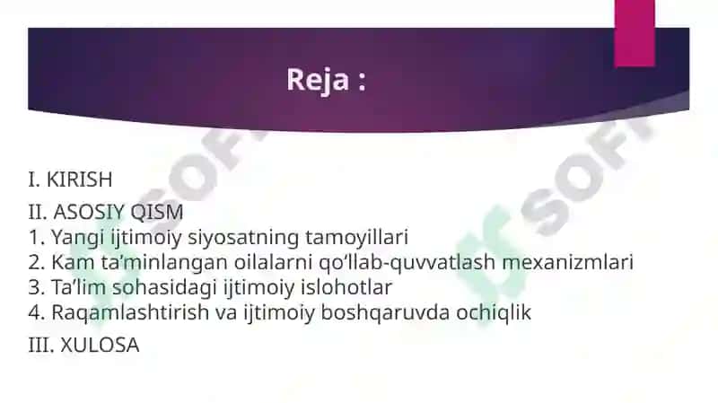 O‘zbekistonda ijtimoiy sohada amalga oshirilayotgan o‘zgarishlar  mazmun va mohiyati 2