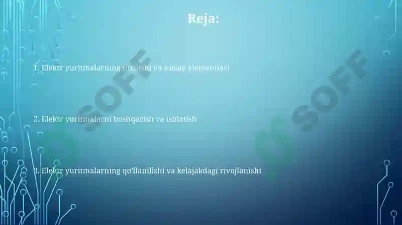 Elektr yuritmalarning tuzilishi va ishlatish 2