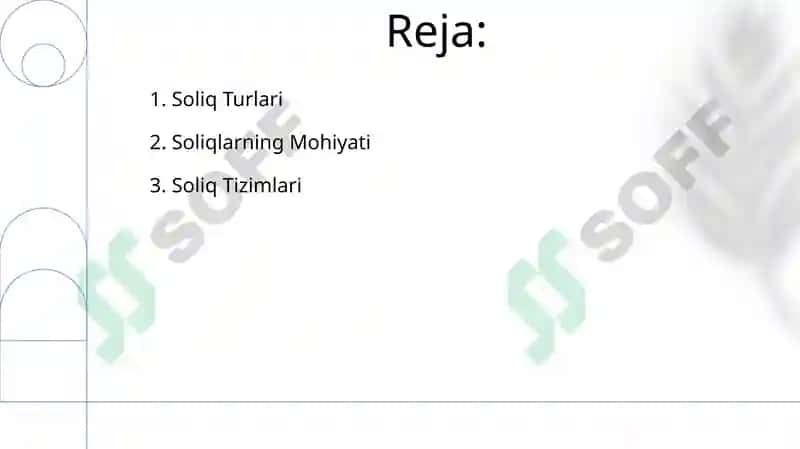 Soliqlar va ularning turlari 2