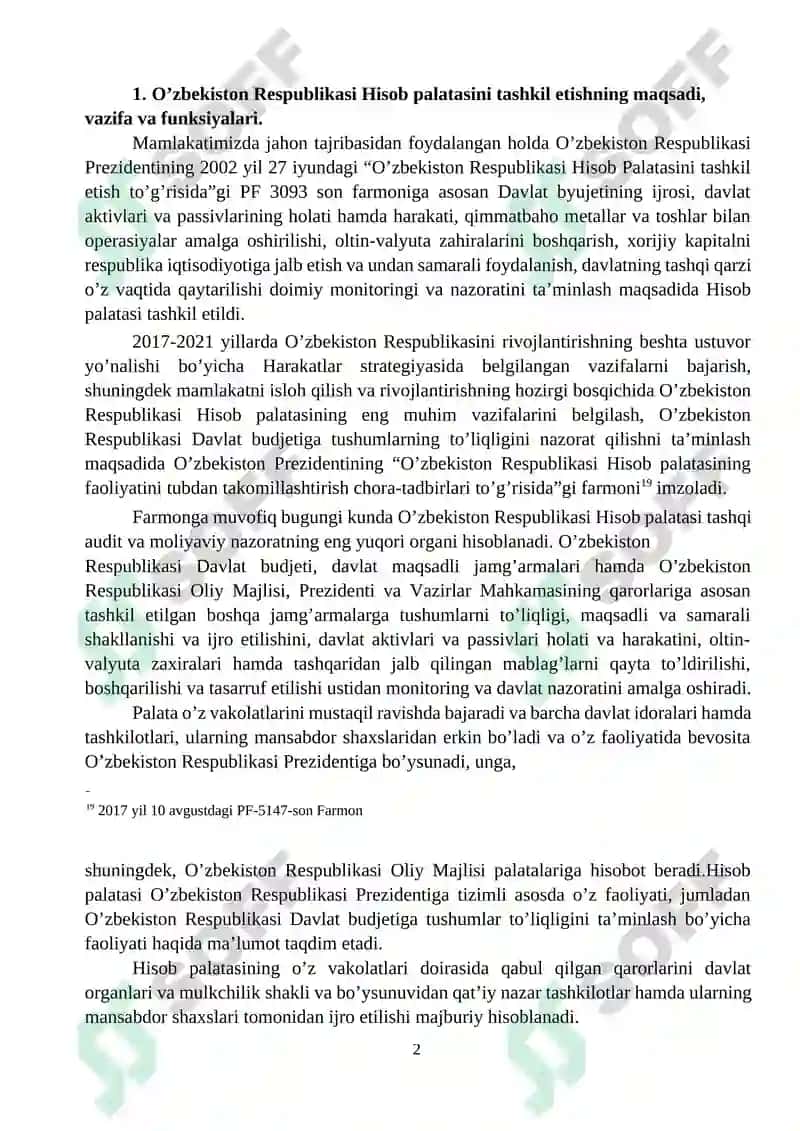O’zbekiston Respublikasi Hisob palatasi 2