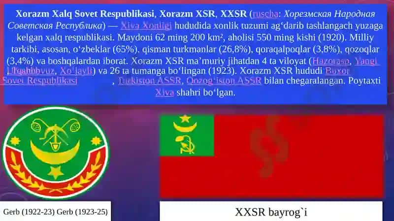 XXSR va BXSRning tashkili 2