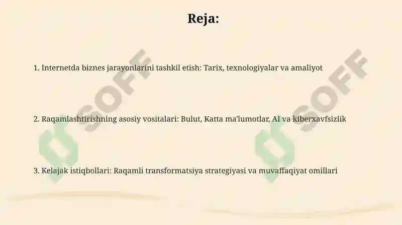 Internetda biznes jarayonlarini tashkil etish 2