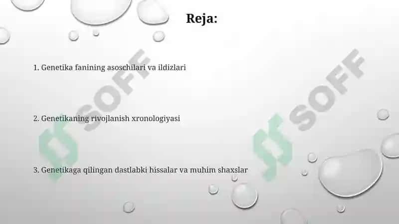 Genetika fanining shakllanishi tarixi va asoschilari 2