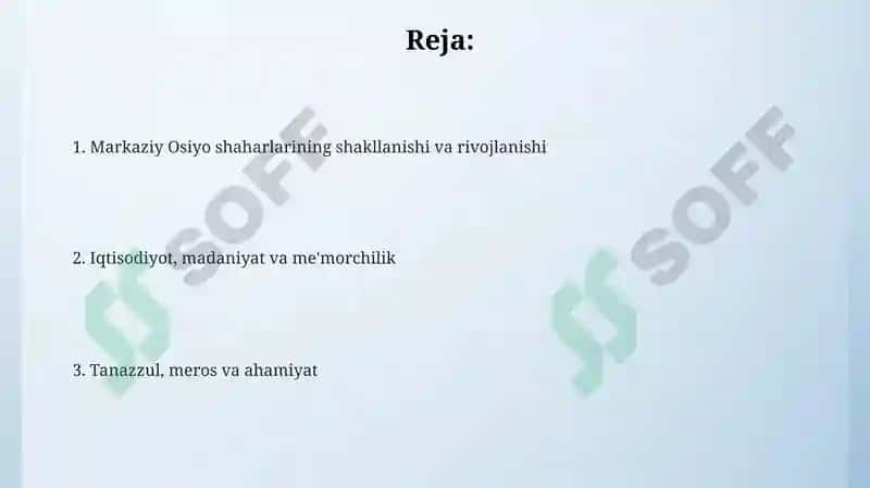 Oʻrta Osiyoning ilk oʻrta asrlar shaharlari 2