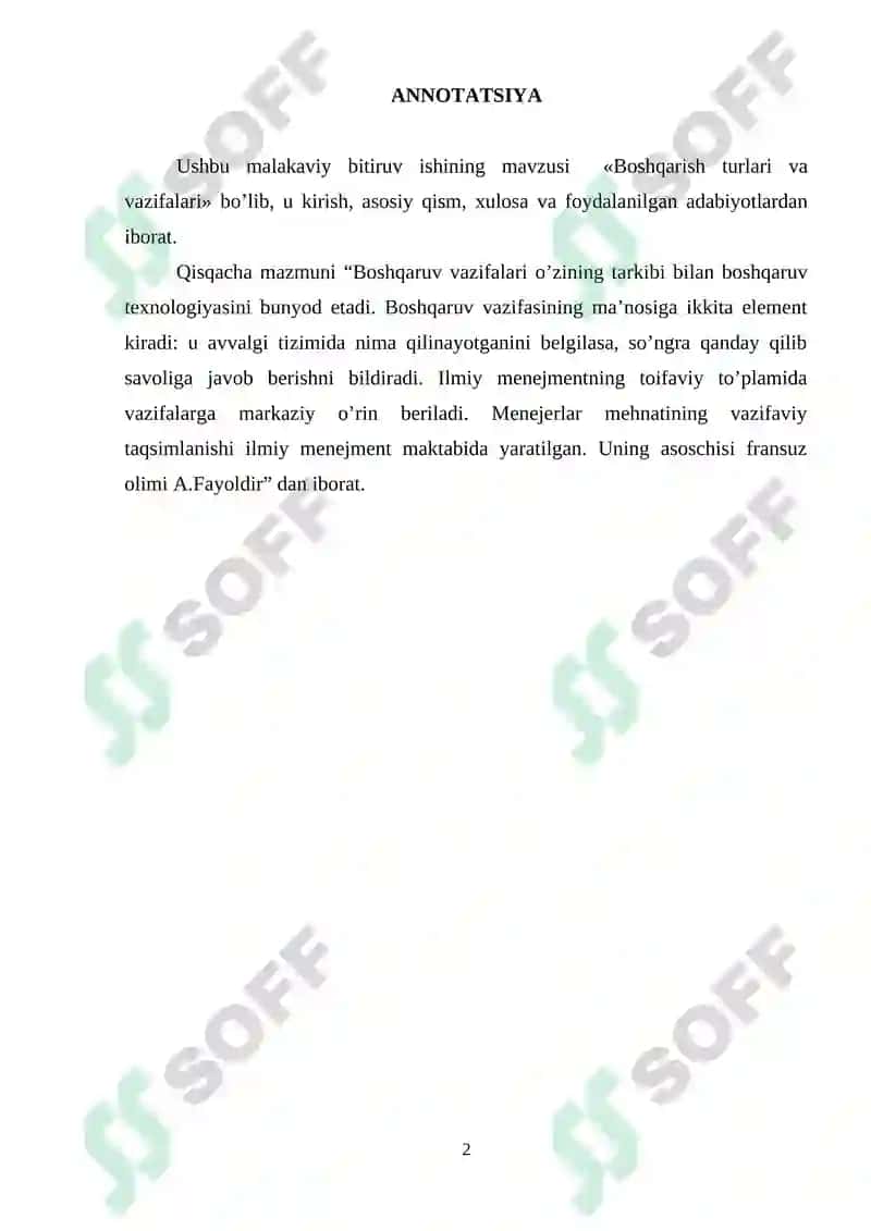 Boshqarish turlari va vazifalari 2
