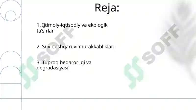 Eroziya sodi bòladigan hududlarda yer tuzish ishlarini olib borishning òziga xos muammolari 2