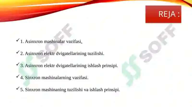 O’zgaruvchan to'kelektromashinalari 2
