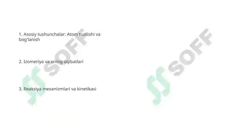 Organik kimyo fanining asosiy qonunlari hamda ularning ahamiyati haqida 2
