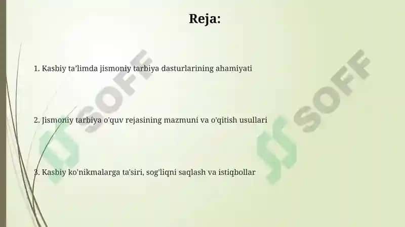 Professional ta'limda jismoniy tarbiya darslari 2