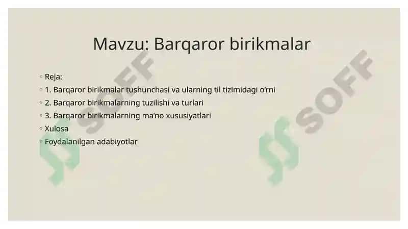 Barqaror birikmalar 2