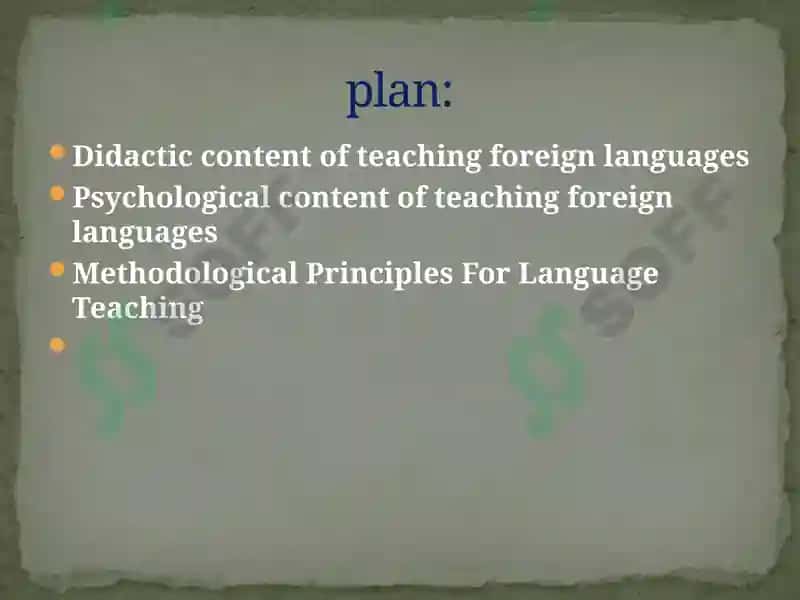 PRINCIPLES OF FOREIGN LANGUAGE TEACHING 2
