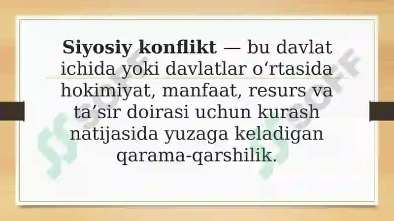 Siyosiy konfliktlar va harbiy urushlarni boshqarish texnologiyalari 2