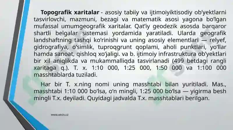 Topografik xaritalar 2