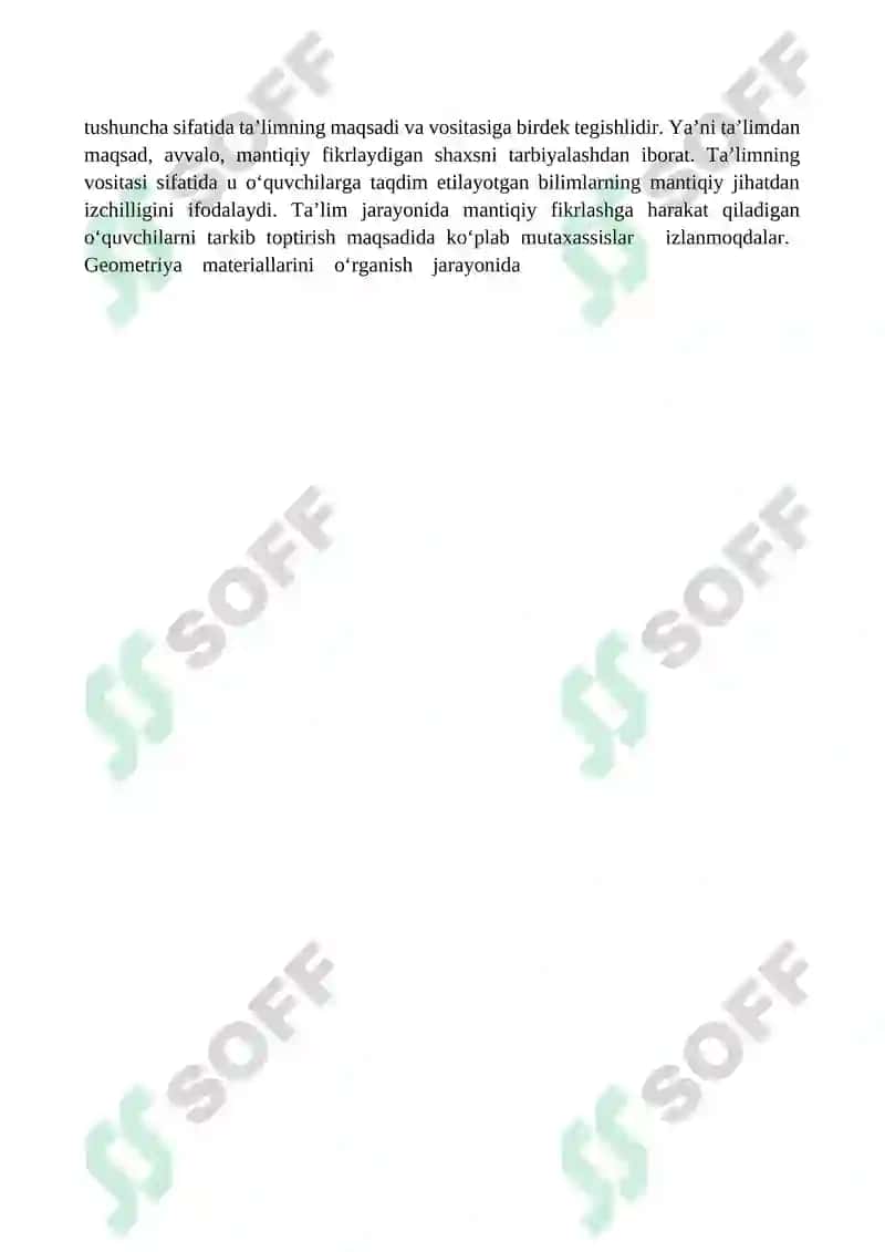MAKTAB O’QUVCHILARIGA GEOMETRIYA FANINI O’QITISHDA KONSTRUKSIYALASH KO‘NIKMASIDAN FOYDALANISH 2