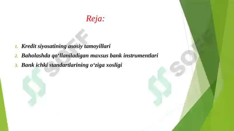 Kreditga layoqatlilikni baxolashda tijorat banklarining kredit siyosatining oʻziga xos jihatlari 2
