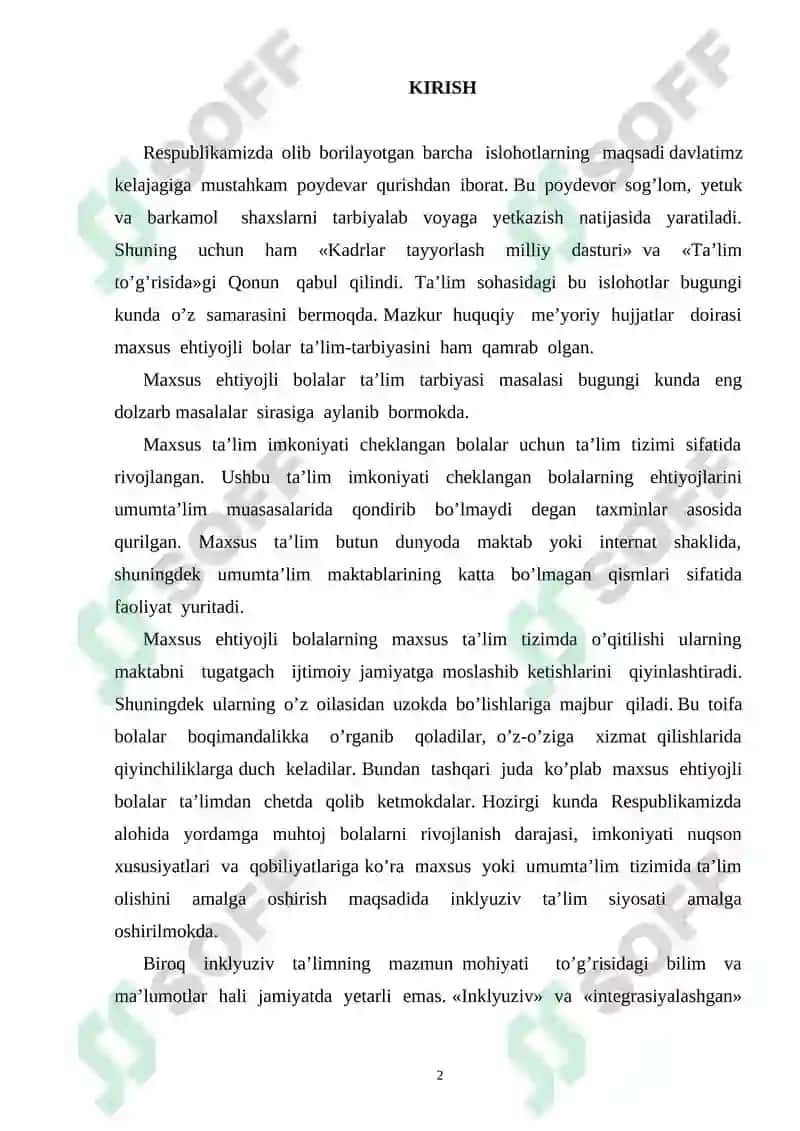 INKLYUZIV TA’LIM BO‘YICHA RESPUBLIKADA OLIB BORILAYOTGAN FAOLIYAT 2