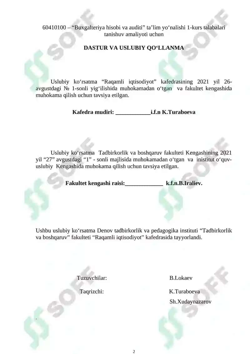 Buxgalteriya hisobi va auditi 2