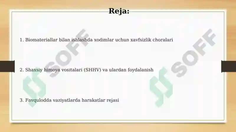 Biomateriallar bilan ishlashda laboratoriya xodimlarining xavfsizligi 2