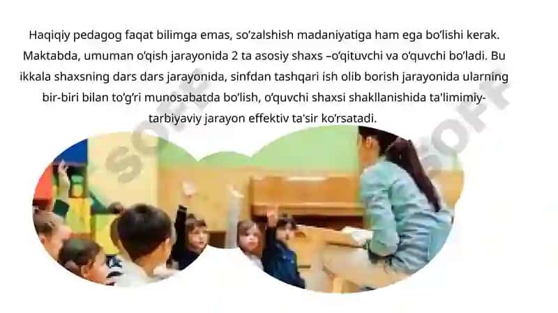 Tarbiyachi va bolalar o'zaro ijtimoiy muloqot uslublari 2