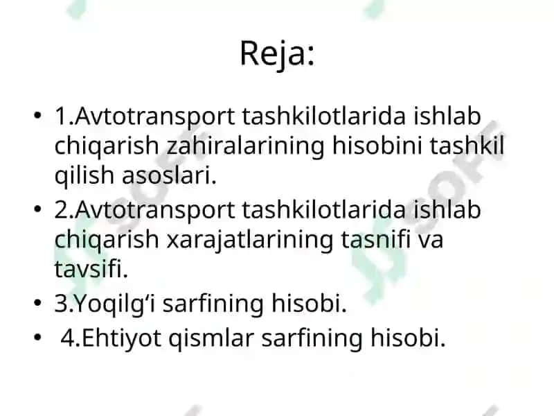 Avtotransport korxonalarida buxgalteriya hisobining xususiyatlari 2
