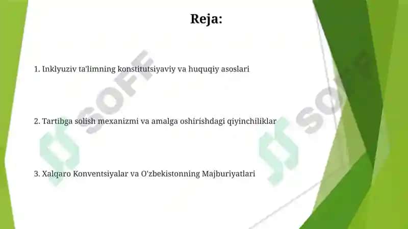 Inklyuziv ta'limning me'yoriy-huquqiy bazasini tahlil qilish 2