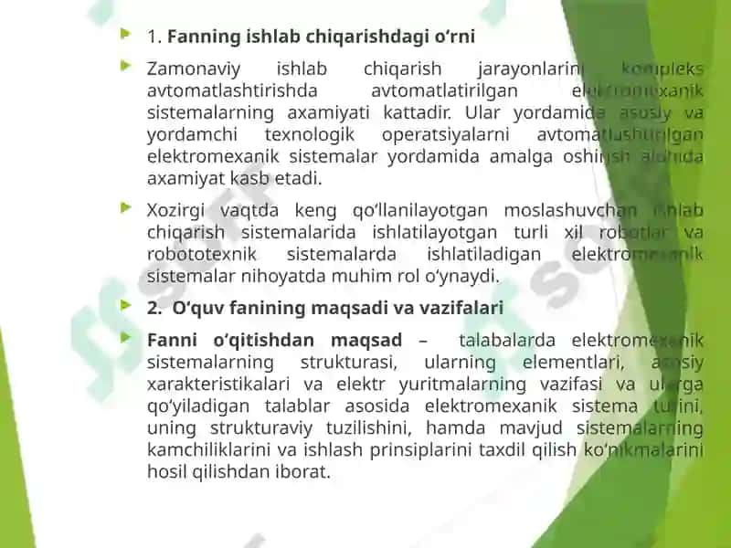 Ma’ruza №1 2
