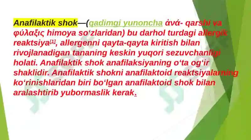 Anafilaktik shok 2