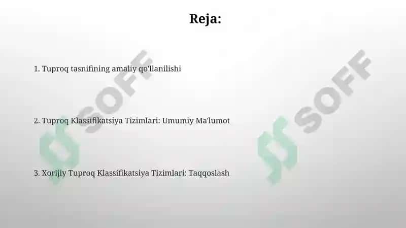 Tuproqlar tasnifi 2