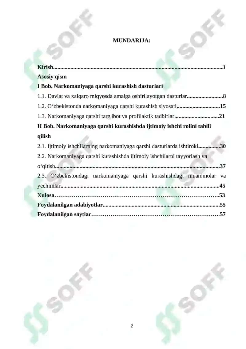 Narkomaniyaga qarshi dasturlar va giyohvandlar bilan ijtimoiy ish 2