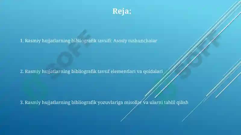 Rasmiy hujjatlarni biblografik tavsiflash 2